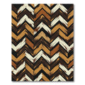 Earthy Chevron Wood Grain Stripe Rug