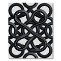 Black Intertwined Infinite Loop Rug