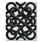 Black Intertwined Infinite Loop Rug