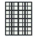 Charcoal Grid Panel Contemporary Rug