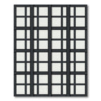 Charcoal Grid Panel Contemporary Rug