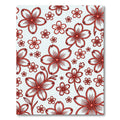 Coral Red Blossom All-Over Rug