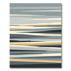 Abstract Earthy Gold Horizon Stripes Rug