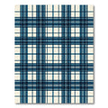 Navy Blue Classic Plaid Tartan Rug
