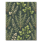 Sage Green Botanical Herb Garden Rug