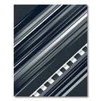 Modern Charcoal Gray Diagonal Striped Abstract Rug