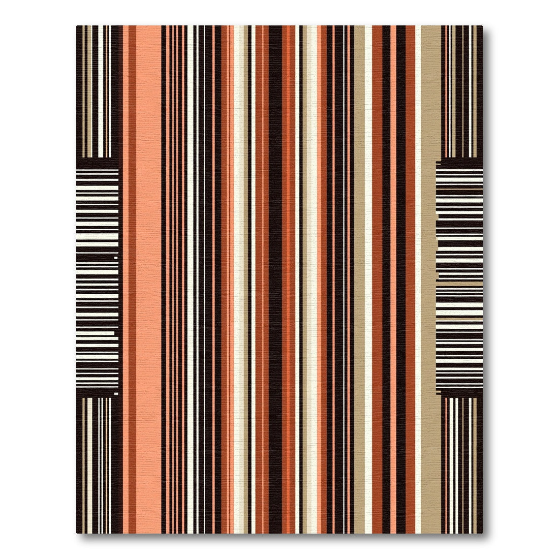 Earthy Tone Linear Stripe Rug
