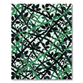 Overlapping Green Thorn Vine Abstract Rug