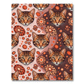 Bengal Cat Amber Orange Abstract Sphere Rug