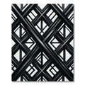 Modern Black and White Geometric Lattice Rug