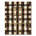 Brown Tan Plaid Window Composition Rug