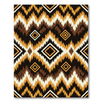 Earthy Zigzag Diamond Ethnic Rug