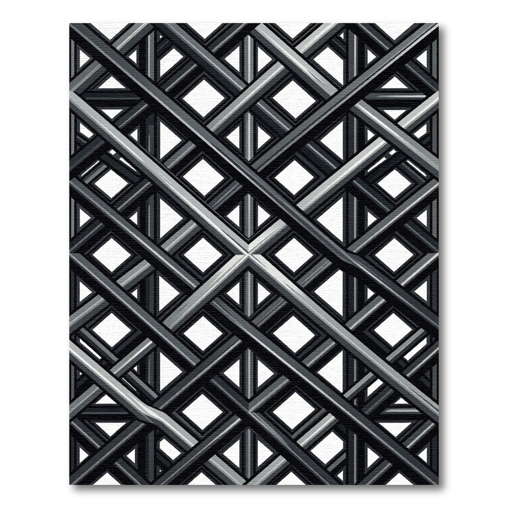 Monochromatic Metallic Intersecting Lattice Grid Rug