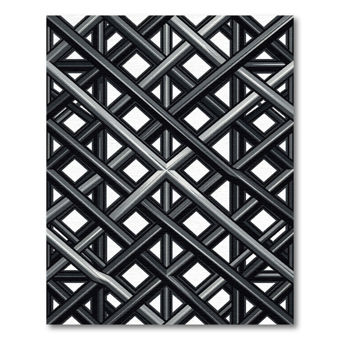 Monochromatic Metallic Intersecting Lattice Grid Rug
