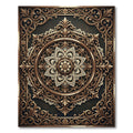 Ornate Bronze Filigree Circular Medallion Rug
