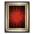 Radiant Red Sunburst Art Deco Frame Rug