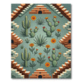Terracotta Desert Succulent Staircase Illustration Rug
