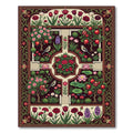 Crimson Garden Birds Woodland Botanical Rug