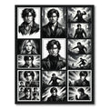 Noir Charcoal Manga Montage Illustration Rug
