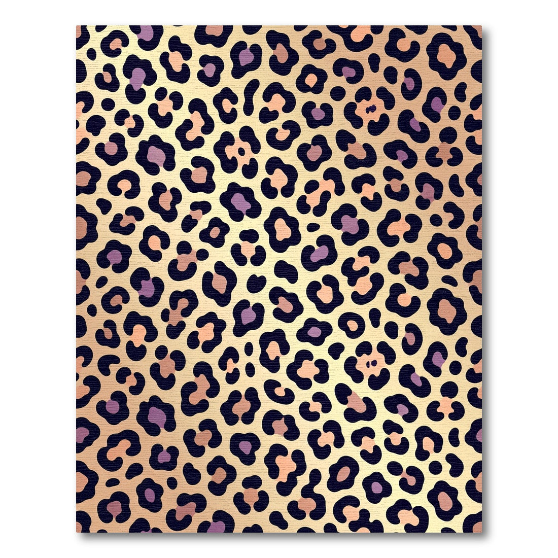 Golden Leopard Spot Animal Hide Rug