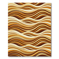 Golden Amber Abstract Wavy Lines Rug