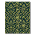 Lush Green Floral Damask Rug