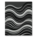 Monochrome Abstract Flowing Wave Rug