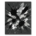 Monochrome Abstract Ink Splash Texture Rug