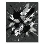 Monochrome Abstract Ink Splash Texture Rug