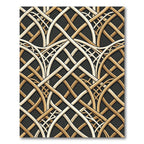 Warm Gold Interlaced Archway Rug