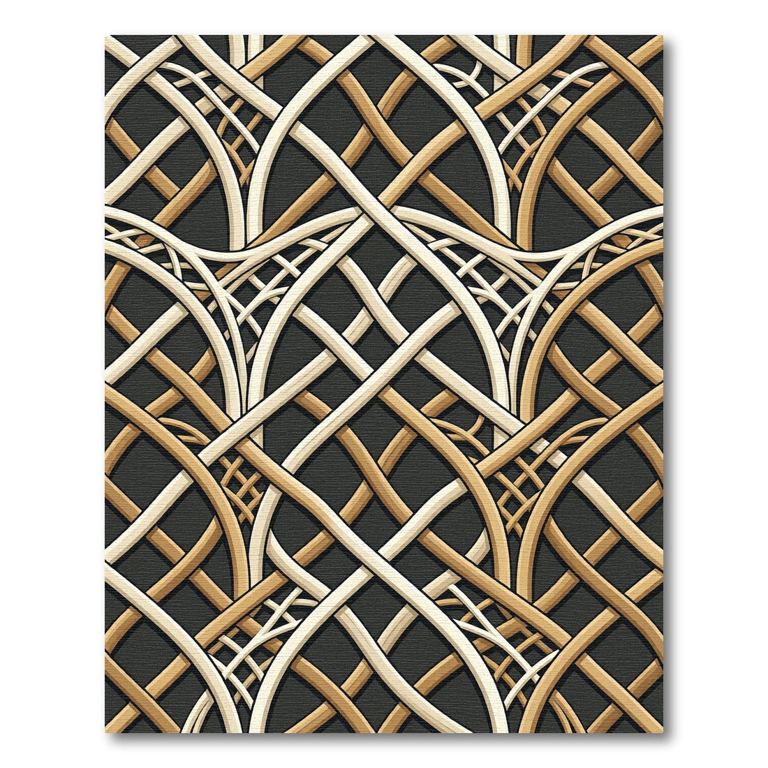 Warm Gold Interlaced Archway Rug