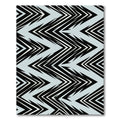 Sharp Black White Chevron Zigzag Rug