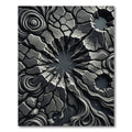 Monochromatic Stone Rock Formation Swirl Rug