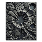 Monochromatic Stone Rock Formation Swirl Rug