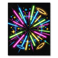 Vibrant Neon Burst Celestial Glow Rug
