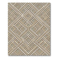 Neutral Gold Intersecting Geometric Lattice Rug
