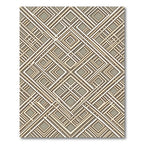 Neutral Gold Intersecting Geometric Lattice Rug