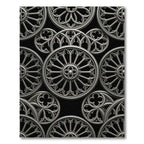 Gothic Circular Silver Cathedral Rose Rug