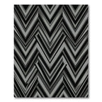 Monochrome Geometric Chevron Zigzag Art Rug