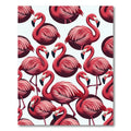 Vibrant Pink Flamingo Flock Pattern Rug
