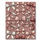 Elegant Blush Satin Ribbon Bows Rug