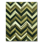 Abstract Earthy Chevron Vibe Rug