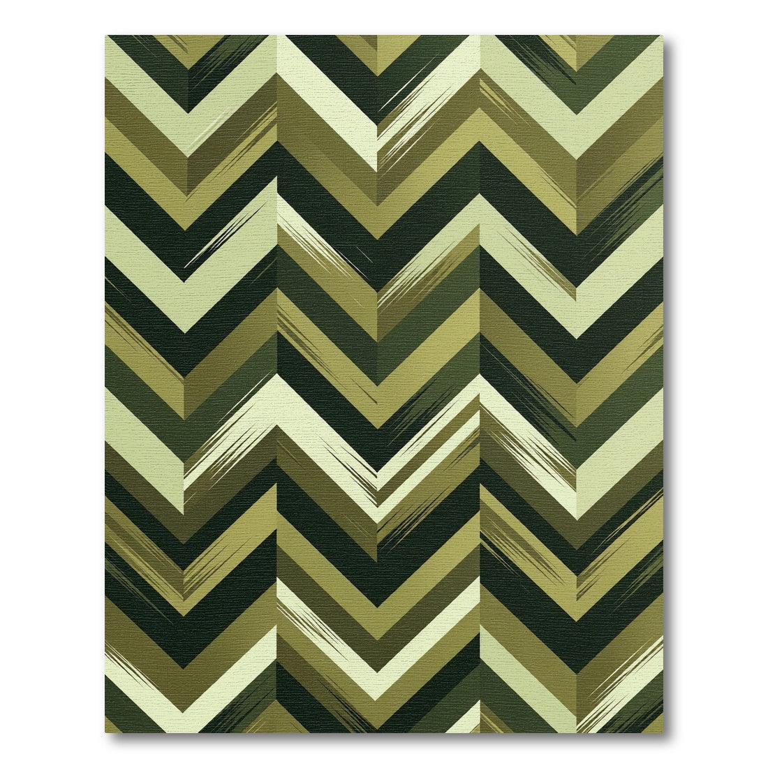 Abstract Earthy Chevron Vibe Rug