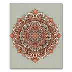 Coral Flourish Medallion Intricate Rug