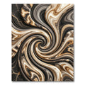 Golden Brown Swirl Abstract Marble Rug