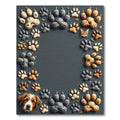 Whimsical Animal Paw Print Border Rug