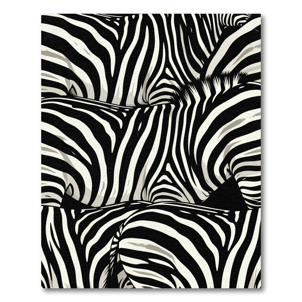 Striking Zebra Striped Organic Curves Rug