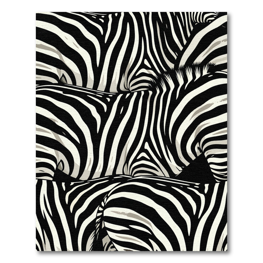 Striking Zebra Striped Organic Curves Rug