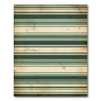 Vintage Green and Cream Striped Rug