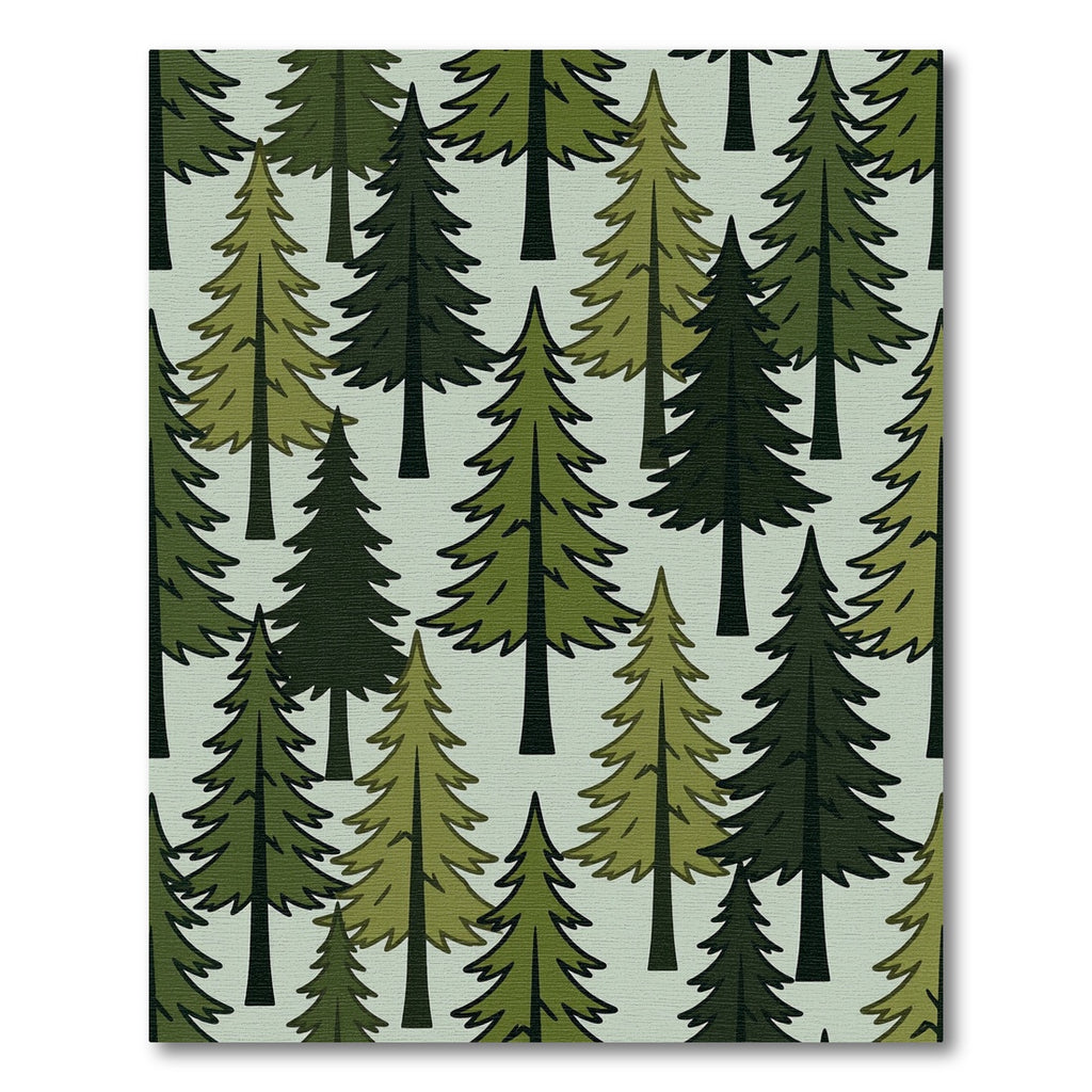 Evergreen Forest Trees Texture Rug